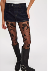 Free people Free People - Flocked Floral Tights (Black)
