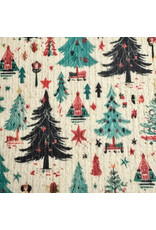 Pika & Bear Pika & Bear - 	 "Oh Christmas Tree" Retro Christmas Design Swedish Dishcloth