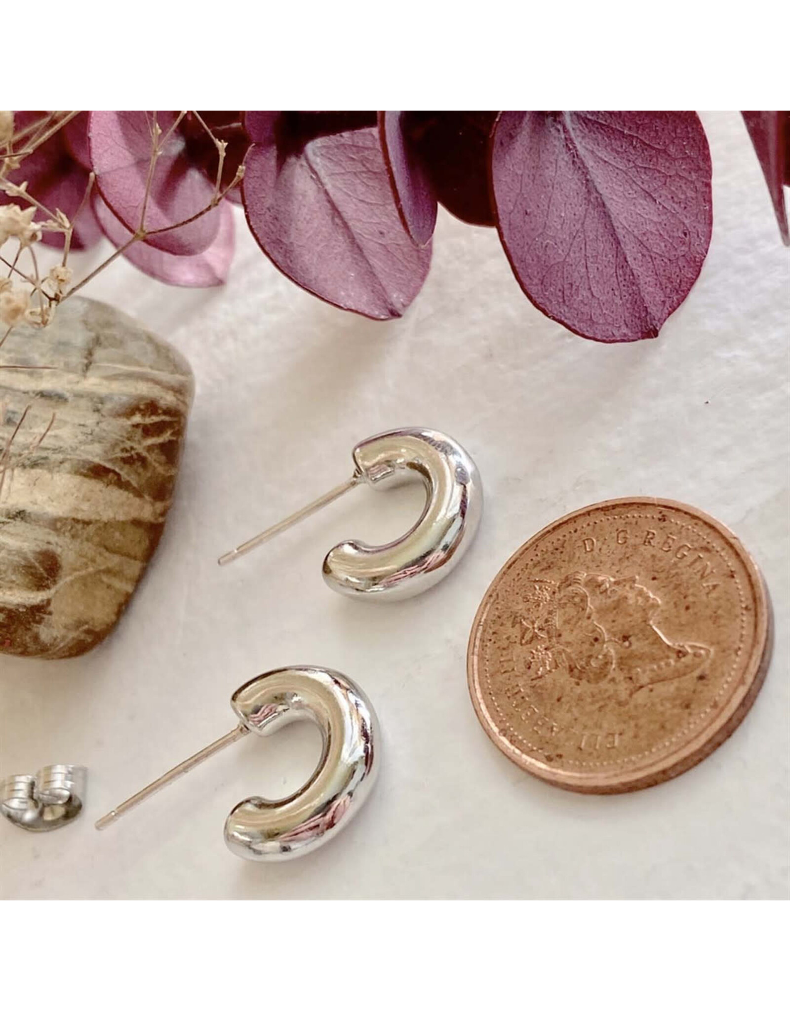 Pika & Bear Pika & Bear - "Tala" 12mm Chunky Hoops with Sterling Silver Posts