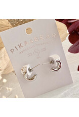 Pika & Bear Pika & Bear - "Tala" 12mm Chunky Hoops with Sterling Silver Posts