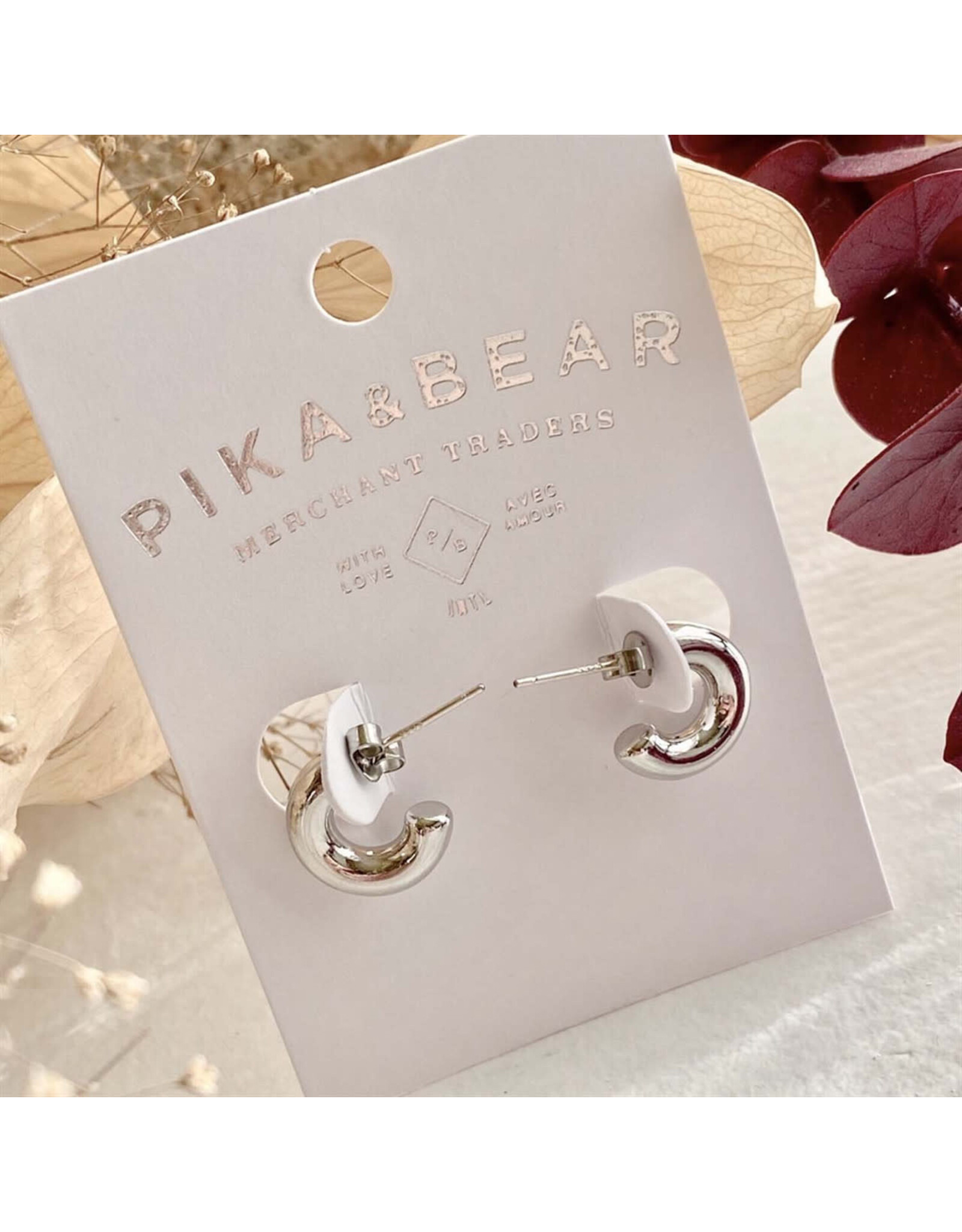 Pika & Bear Pika & Bear - "Tala" 12mm Chunky Hoops with Sterling Silver Posts