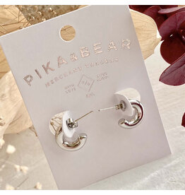 Pika & Bear Pika & Bear - "Tala" 12mm Chunky Hoops with Sterling Silver Posts