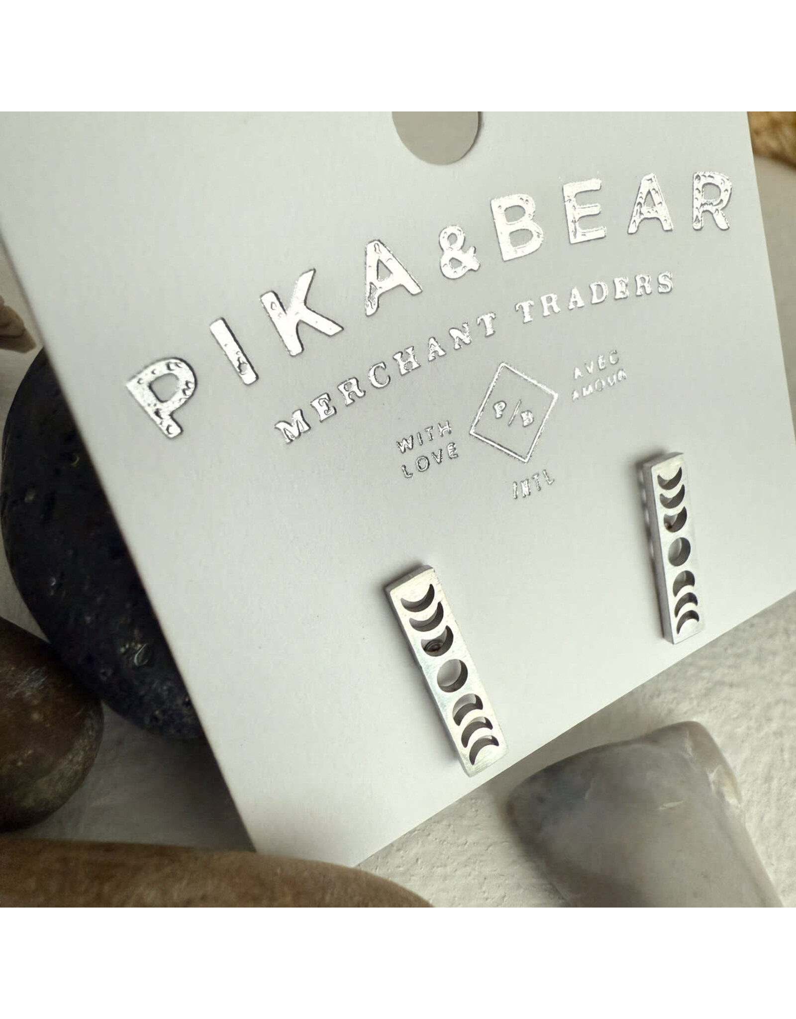 Pika & Bear Pika & Bear - "Synodic" Moon Phase Stud Earring