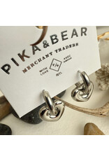 Pika & Bear Pika & Bear - "Love Bites" Heart Charm Hugger Hoop Earrings