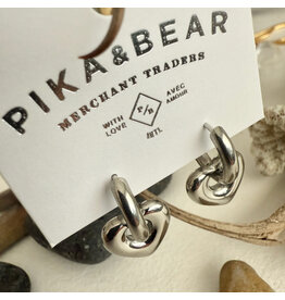 Pika & Bear Pika & Bear - "Love Bites" Heart Charm Hugger Hoop Earrings