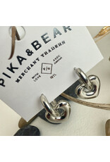 Pika & Bear Pika & Bear - "Love Bites" Heart Charm Hugger Hoop Earrings