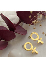 Pika & Bear Pika & Bear - "She" Feminine Symbol Stud