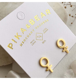 Pika & Bear Pika & Bear - "She" Feminine Symbol Stud