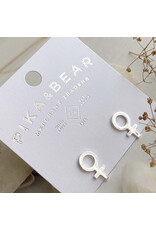 Pika & Bear Pika & Bear - "She" Feminine Symbol Stud