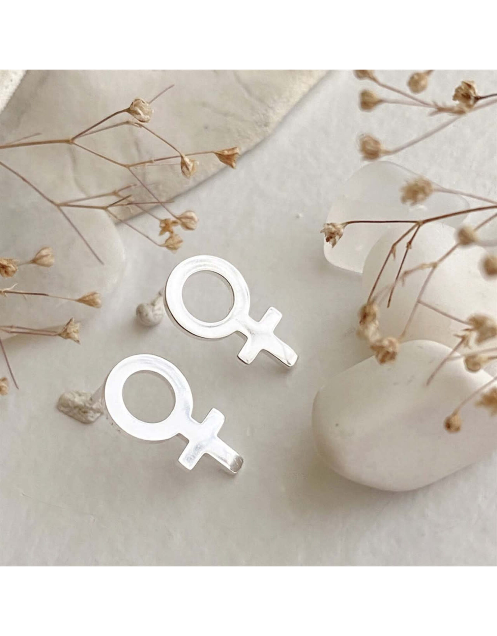 Pika & Bear Pika & Bear - "She" Feminine Symbol Stud