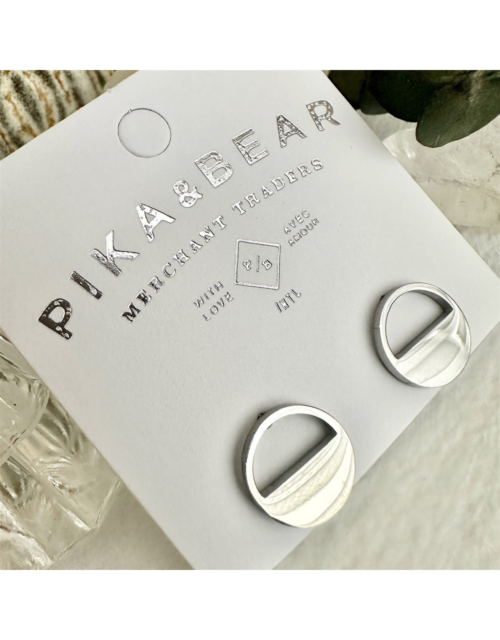 Pika & Bear Pika & Bear - "Horizon" Silhouette Stud Earrings