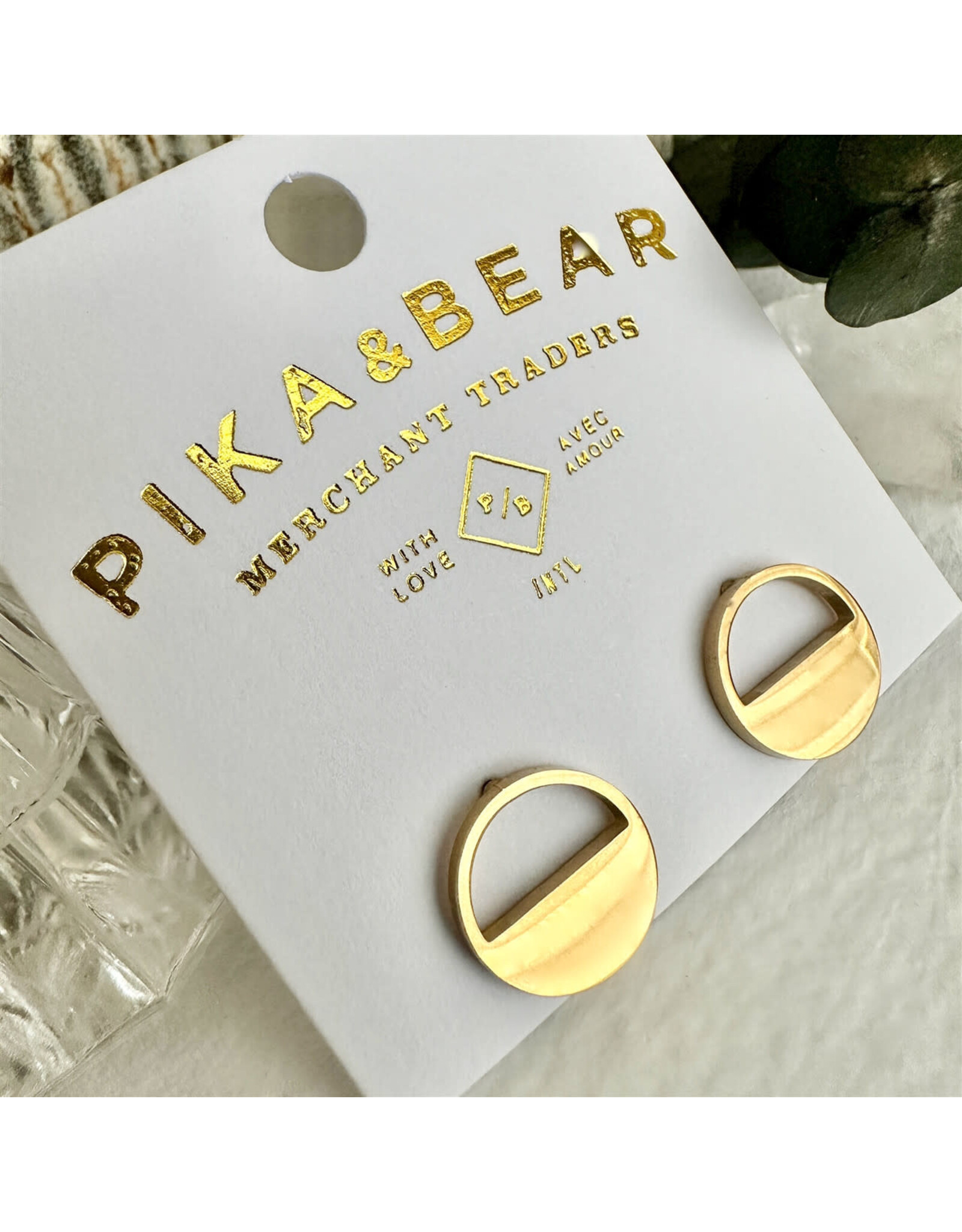 Pika & Bear Pika & Bear - "Horizon" Silhouette Stud Earrings