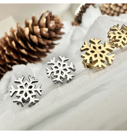 Pika & Bear Pika & Bear - "Neige" Snowflake Stud Earrings
