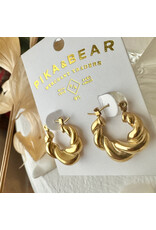 Pika & Bear Pika & Bear - "Torsade" Twisted Hoop Earrings