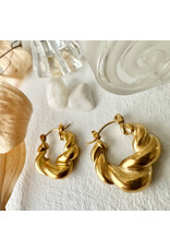 Pika & Bear Pika & Bear - "Torsade" Twisted Hoop Earrings