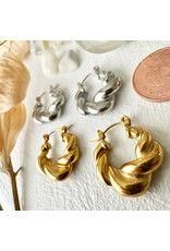 Pika & Bear Pika & Bear - "Torsade" Twisted Hoop Earrings