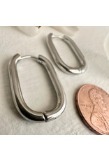 Pika & Bear Pika & Bear - "Lucille" Oblong Hinge Hoop Earrings