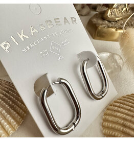 Pika & Bear Pika & Bear - "Lucille" Oblong Hinge Hoop Earrings