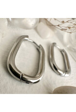 Pika & Bear Pika & Bear - "Lucille" Oblong Hinge Hoop Earrings