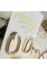 Pika & Bear Pika & Bear - "Lucille" Oblong Hinge Hoop Earrings