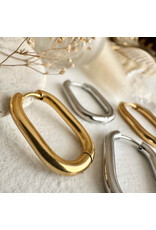 Pika & Bear Pika & Bear - "Lucille" Oblong Hinge Hoop Earrings