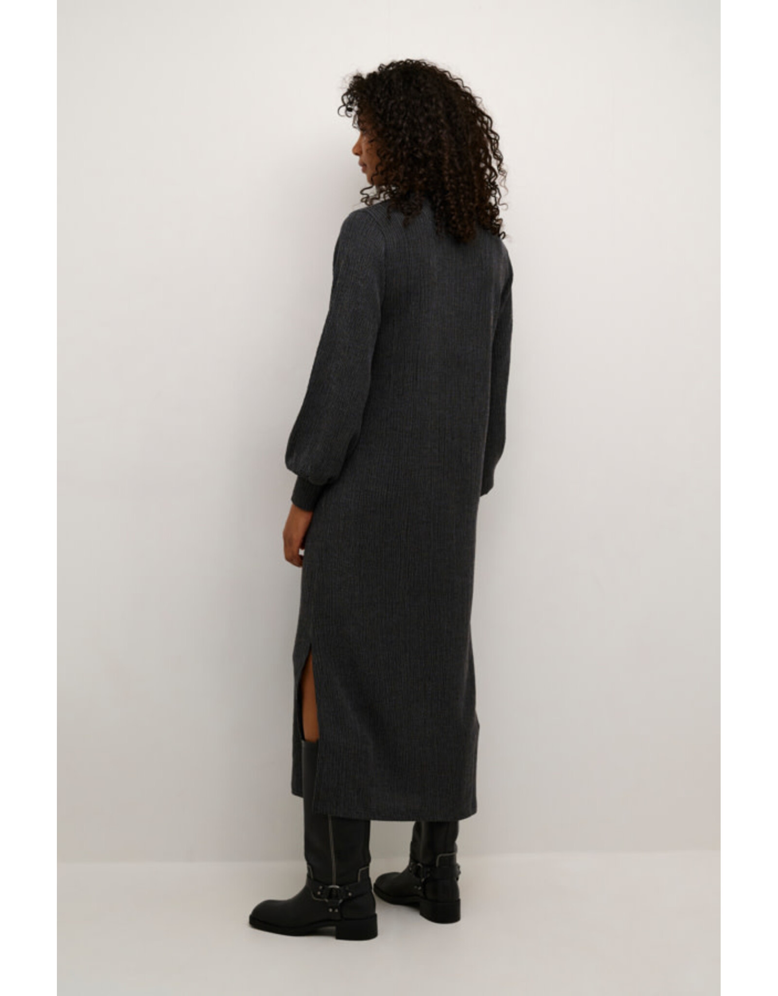 Kaffe Kaffe - Olga Dress (Dark Grey Melange)