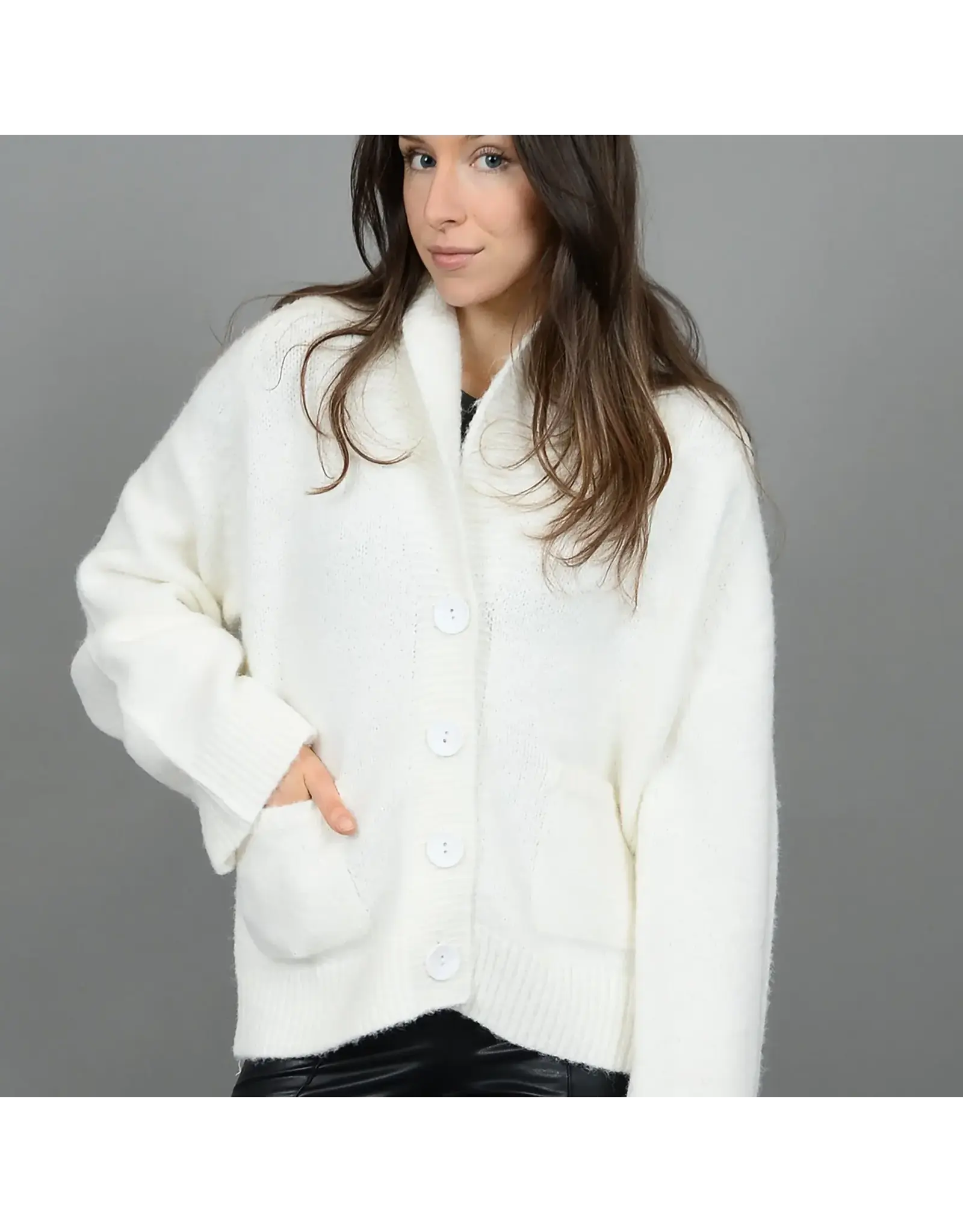 RD Style RD Style - Hildegard Shawl Neck Cardigan (Ivory)