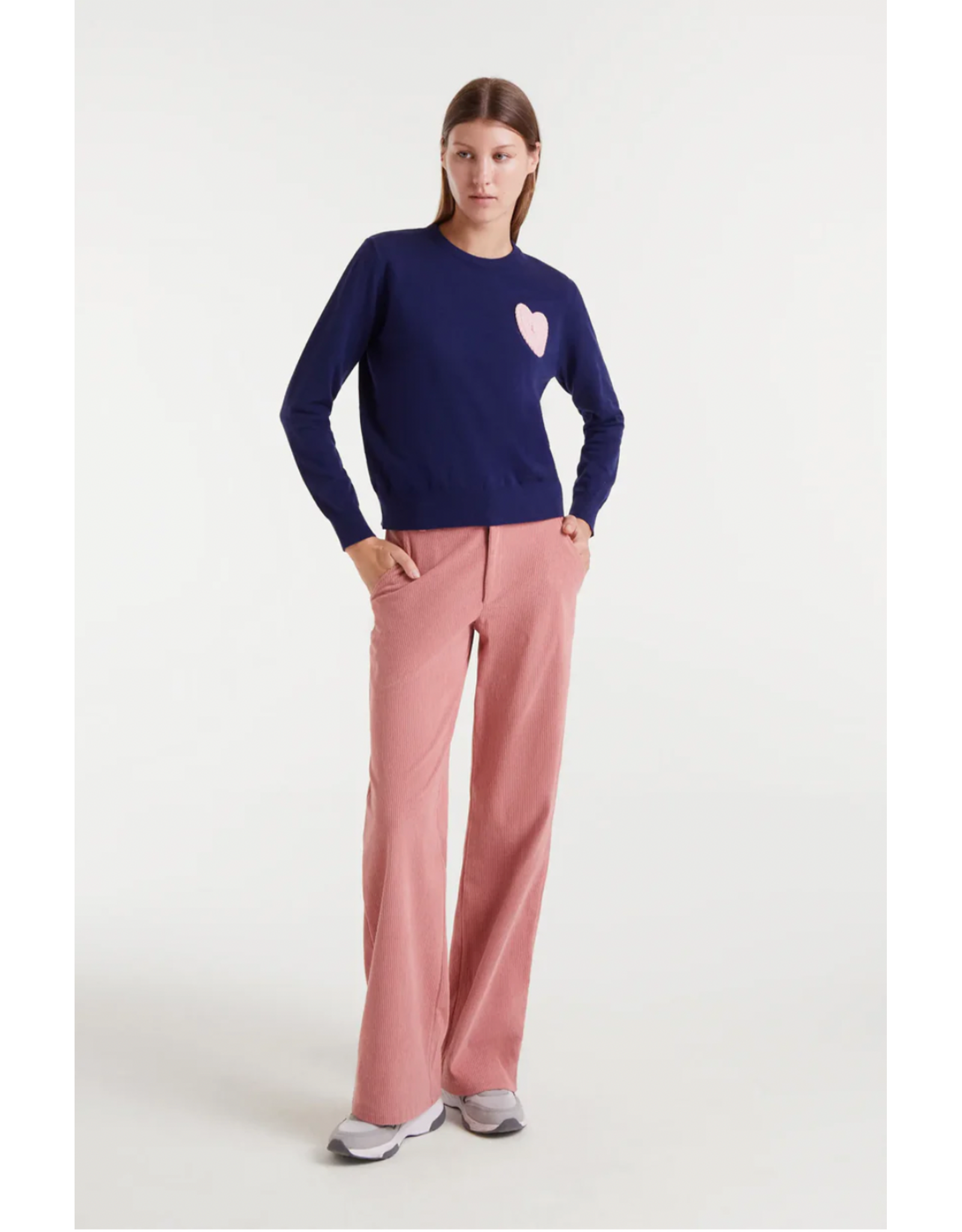 Compania Fantastica Compania Fantastica -  Jumper Heart Patch (Navy)