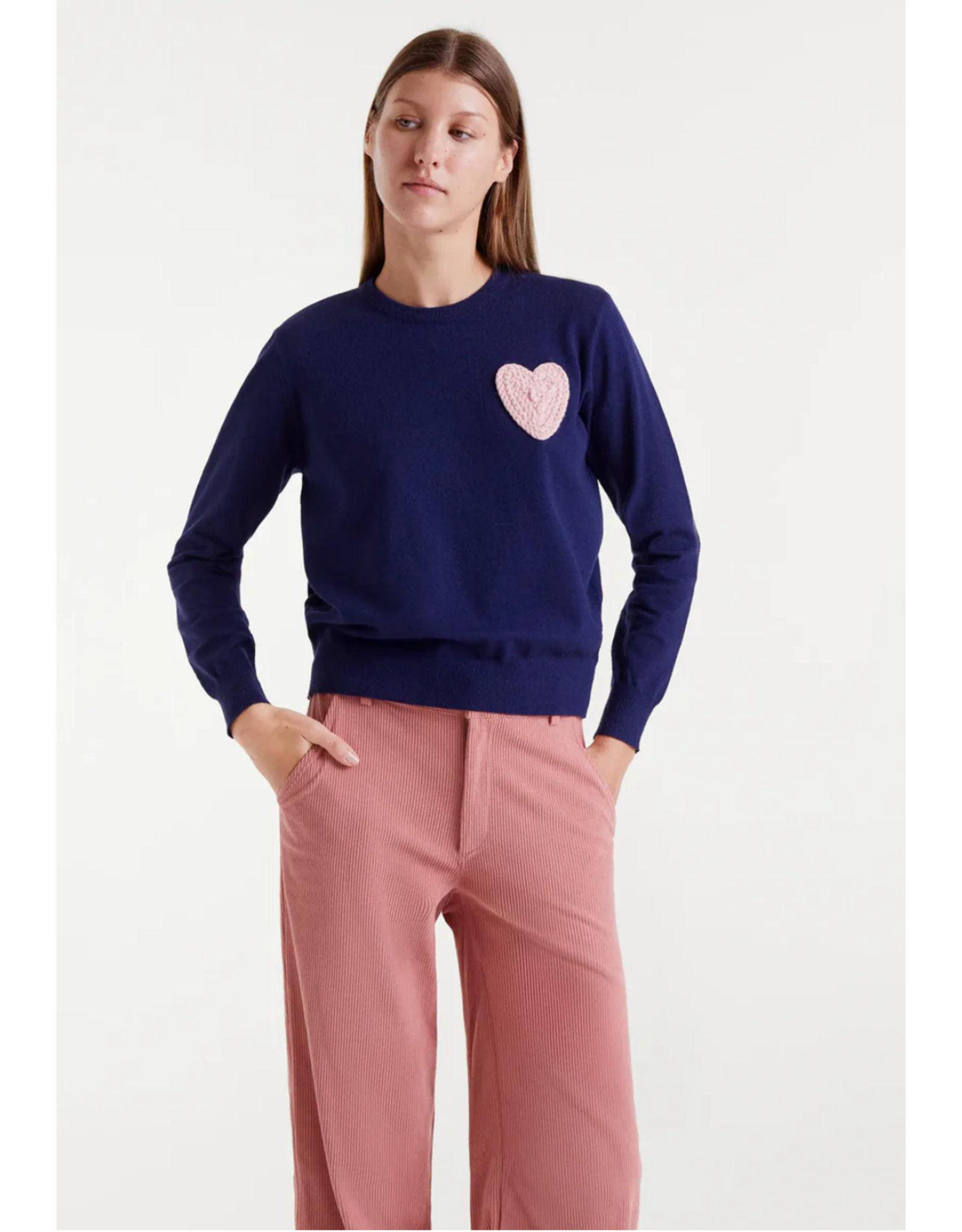 Compania Fantastica Compania Fantastica -  Jumper Heart Patch (Navy)