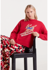 Compania Fantastica Compania Fantastica - Skiing Dog Jumper Jacquard (Red)