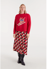 Compania Fantastica Compania Fantastica - Skiing Dog Jumper Jacquard (Red)