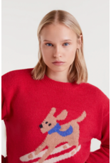 Compania Fantastica Compania Fantastica - Skiing Dog Jumper Jacquard (Red)