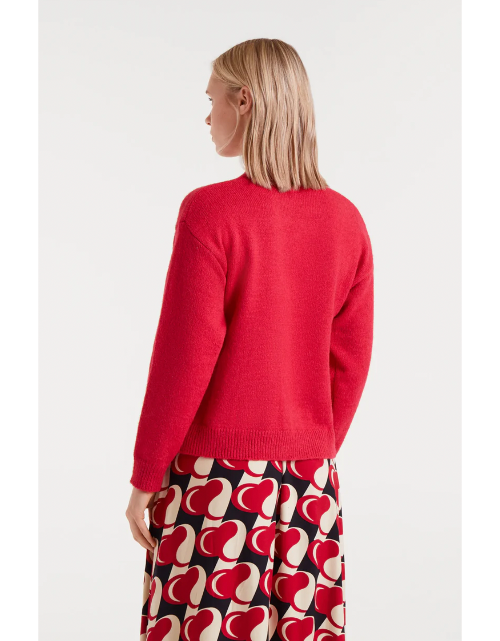 Compania Fantastica Compania Fantastica - Skiing Dog Jumper Jacquard (Red)