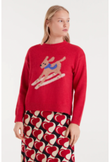Compania Fantastica Compania Fantastica - Skiing Dog Jumper Jacquard (Red)