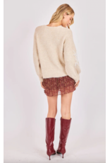 Sadie & Sage Sadie & Sage - Tinsley Hand Embroidered Sweater (Ivory)