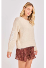 Sadie & Sage Sadie & Sage - Tinsley Hand Embroidered Sweater (Ivory)