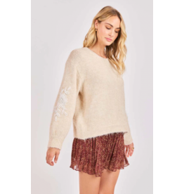 Sadie & Sage Sadie & Sage - Tinsley Hand Embroidered Sweater (Ivory)
