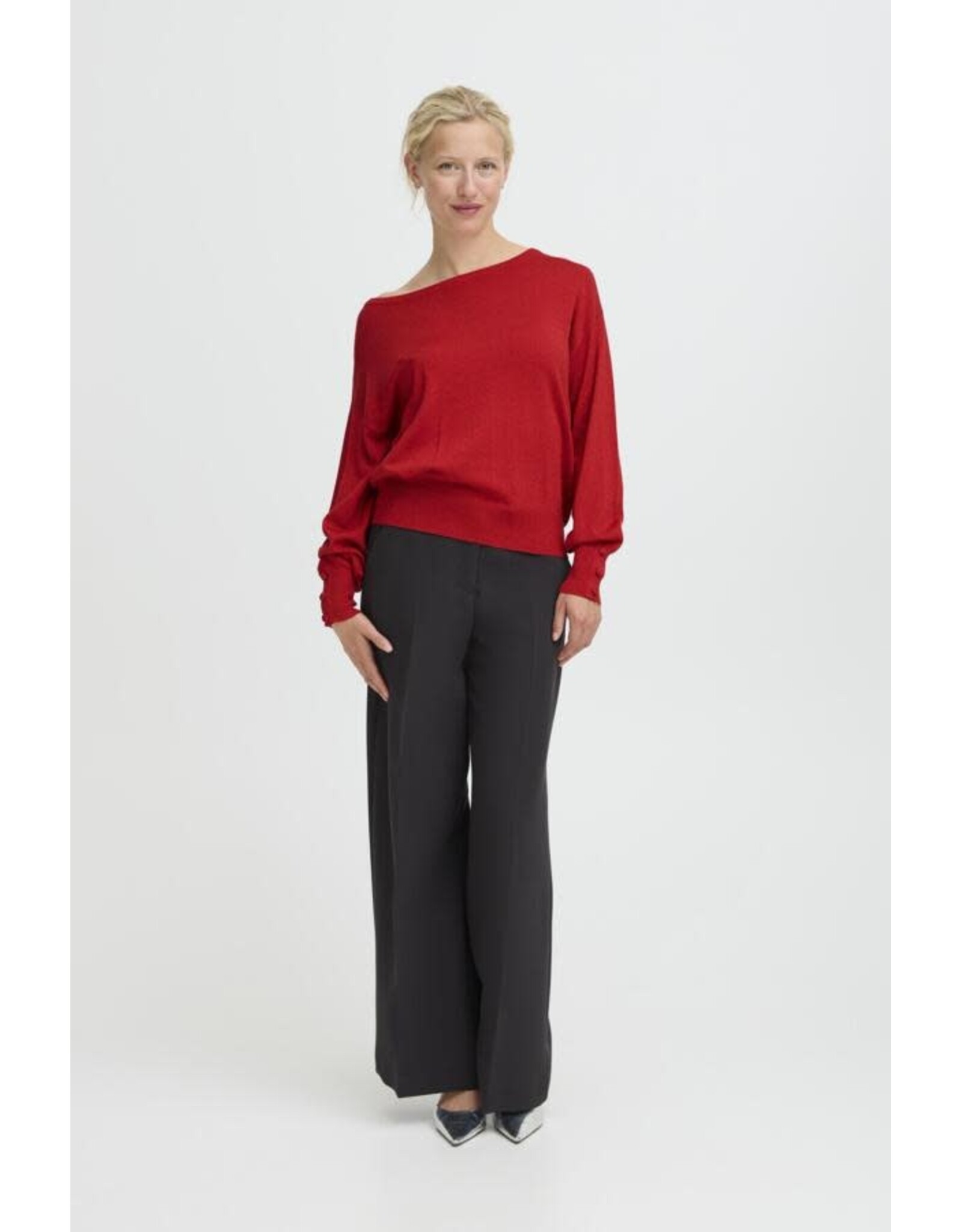 b.young b.young - Mobbe Boatneck Jumper (Barbados Cherry)