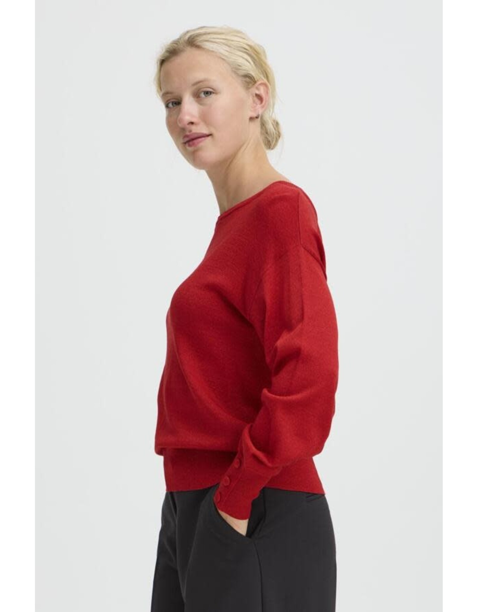 b.young b.young - Mobbe Boatneck Jumper (Barbados Cherry)