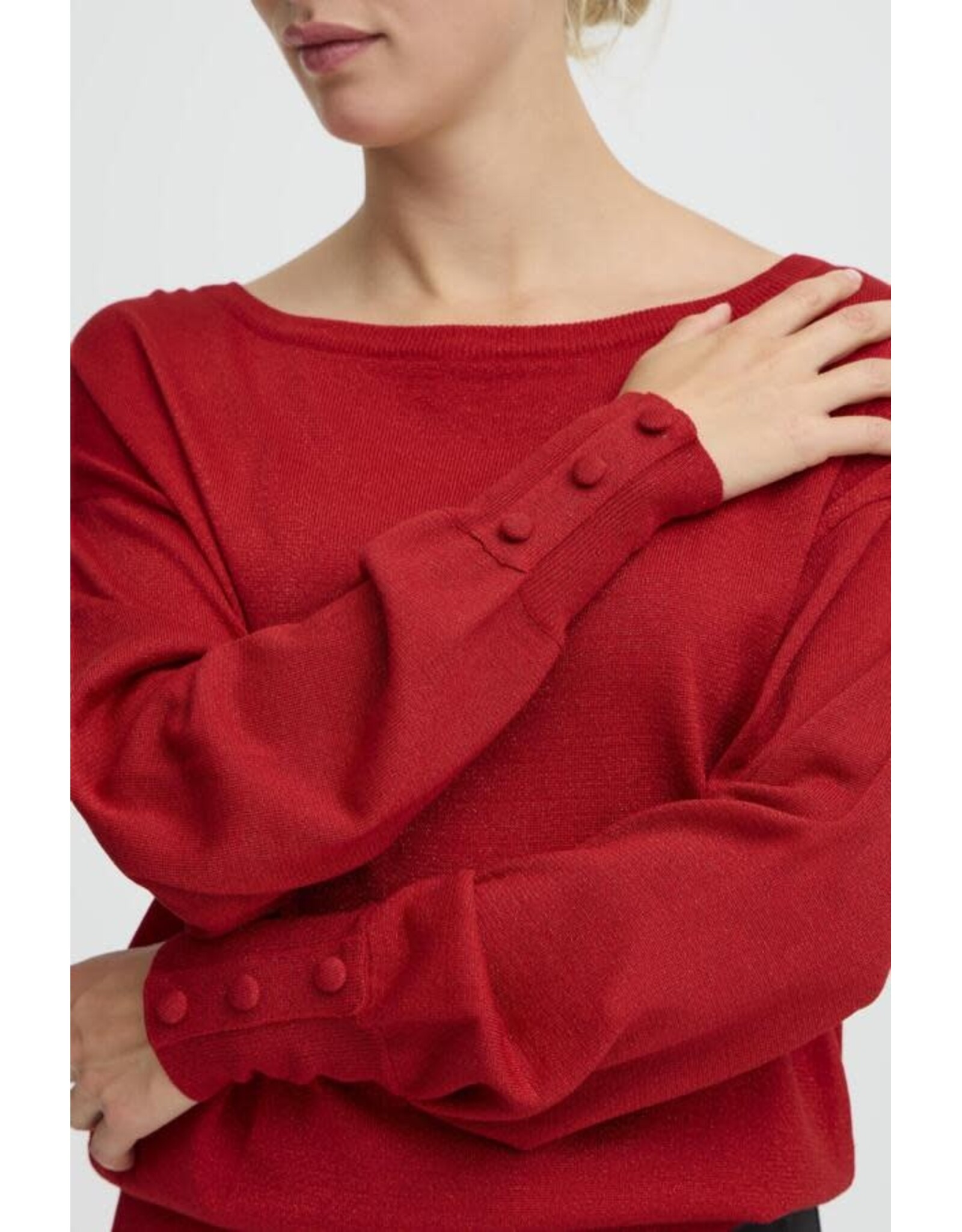 b.young b.young - Mobbe Boatneck Jumper (Barbados Cherry)