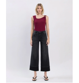 VERVET VERVET - High Rise Cuffed Baggy Wide Leg (Black)