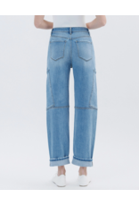 VERVET VERVET - Kate Super High Rise Utility Barrel Leg Jeans (Augustine)