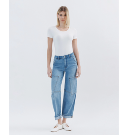 VERVET VERVET - Kate Super High Rise Utility Barrel Leg Jeans (Augustine)