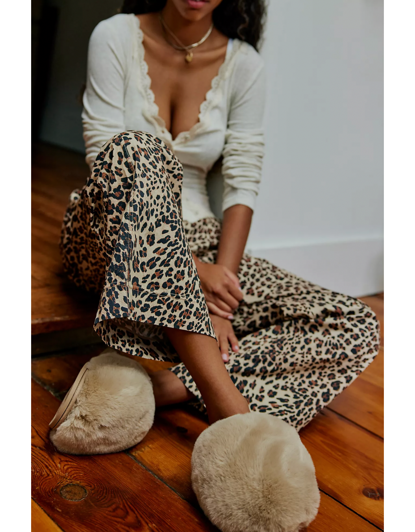 Free people Free People - Snowball Slipper (Taupe Faux Fur)