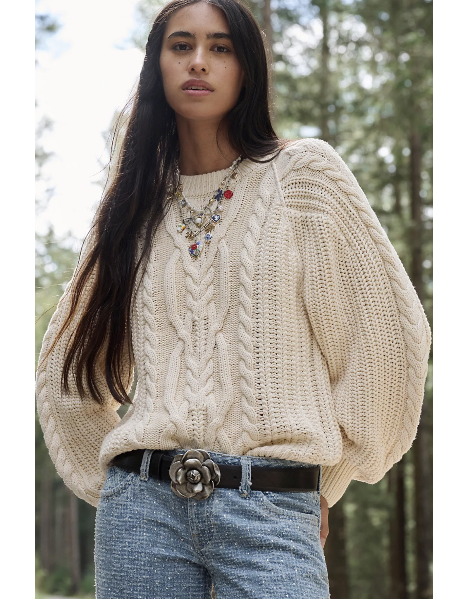 Free people Free People - Frankie Cable Sweater (Ivory)