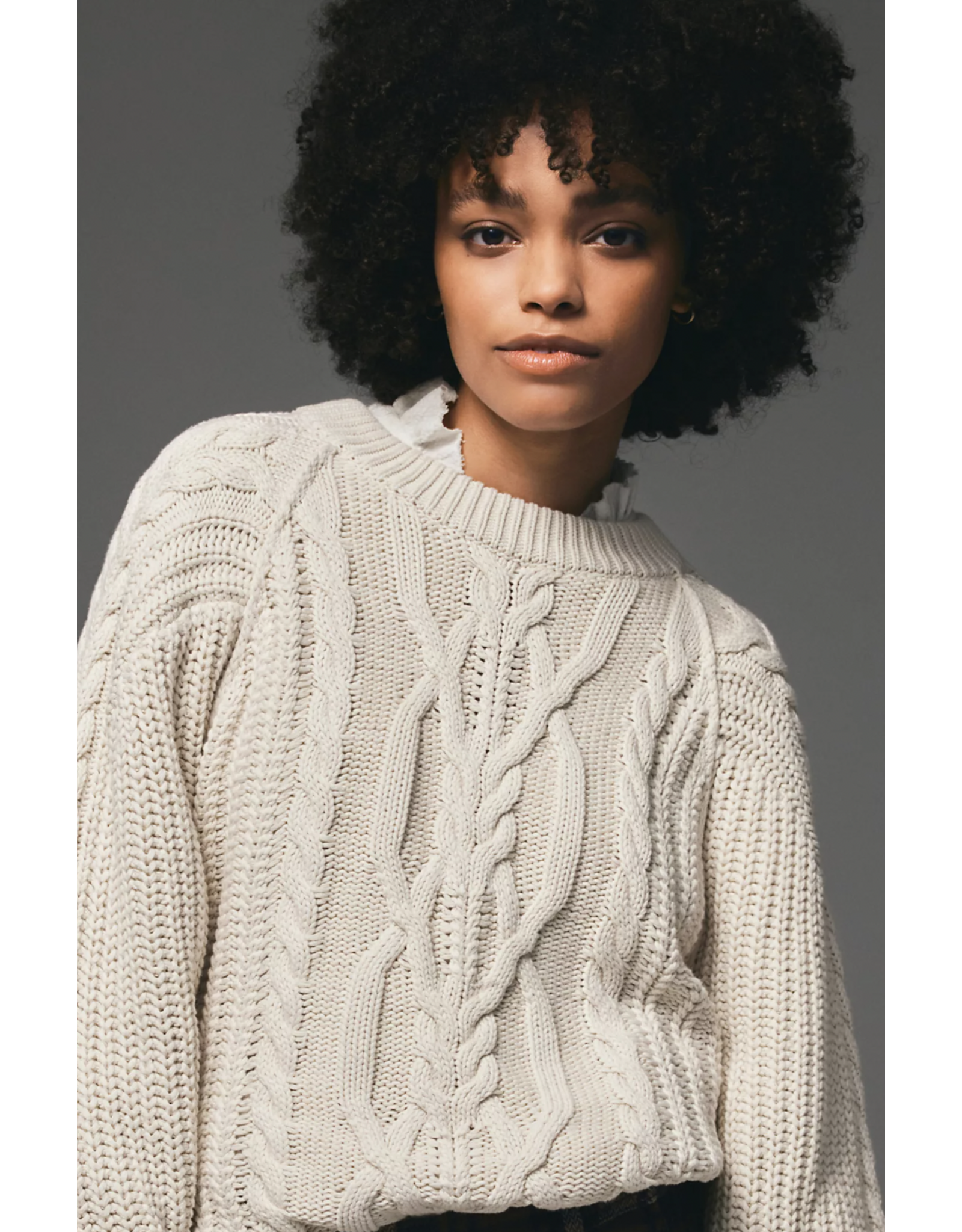 Free people Free People - Frankie Cable Sweater (Ivory)