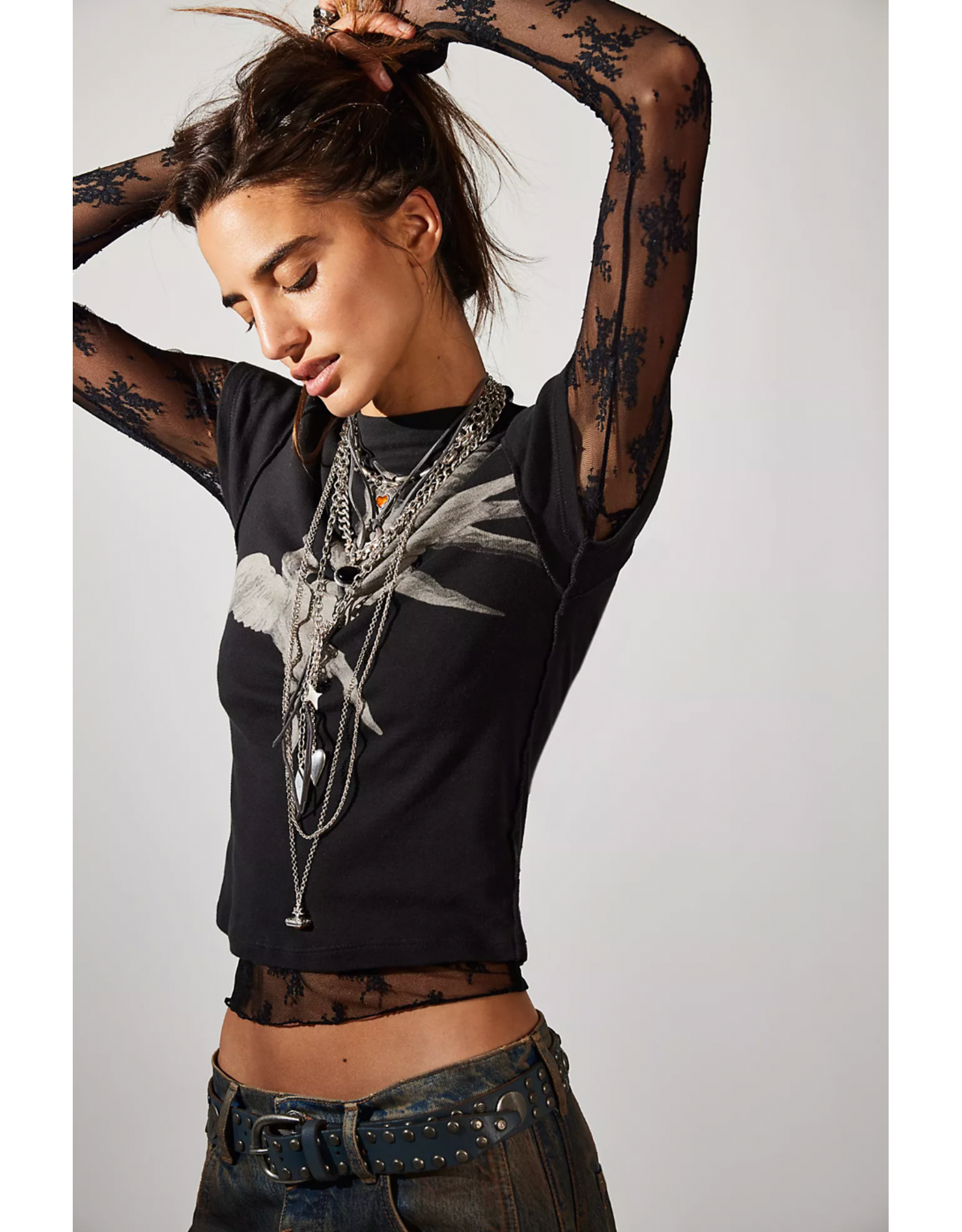 Free people Free People - Birds In Flight Tee (Black)