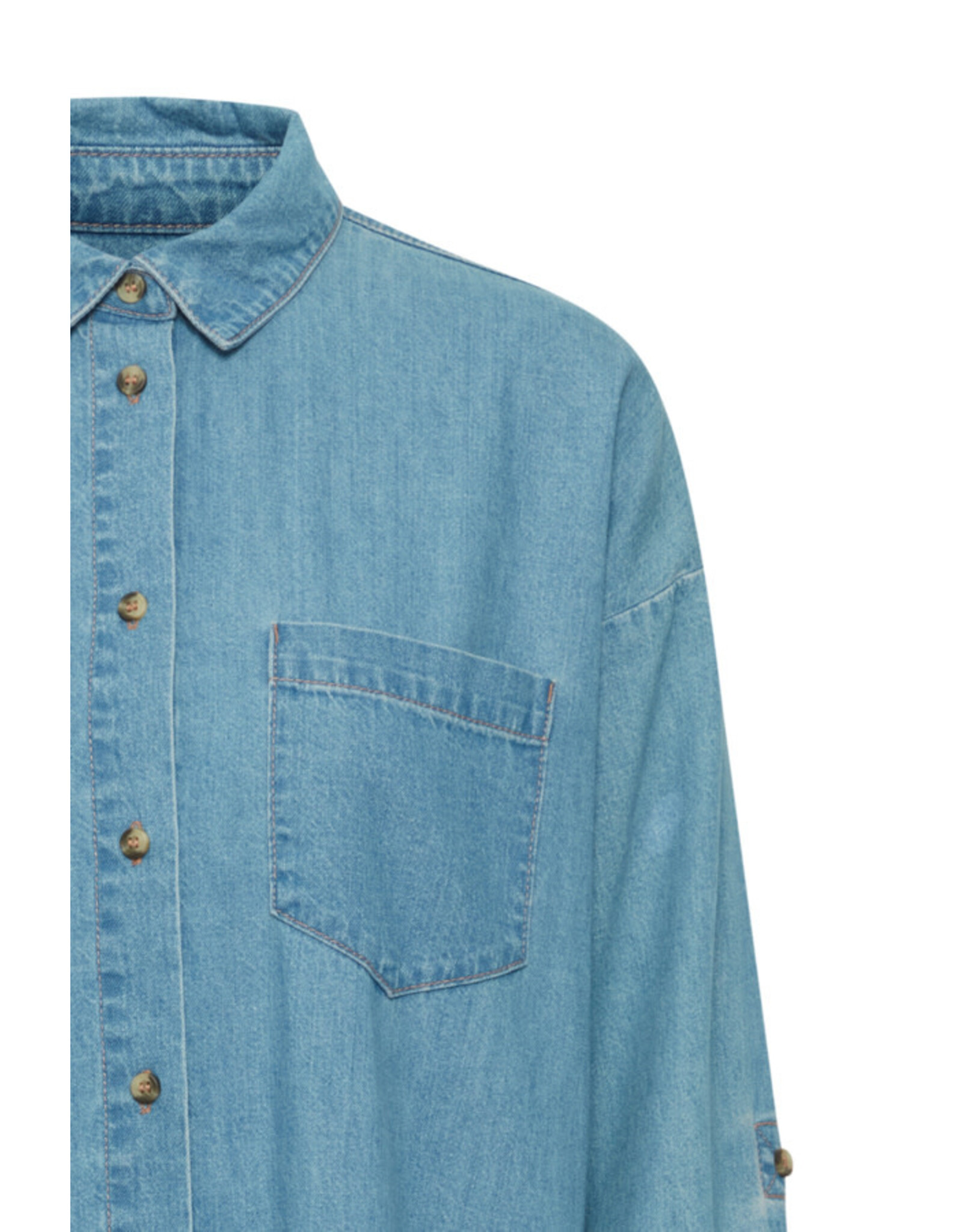 ICHI ICHI - Diver Chambray Shirt (Washed Blue)