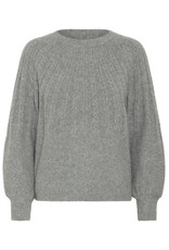 b.young b.young - Magge Cable Jumper (Mid Grey Melange)