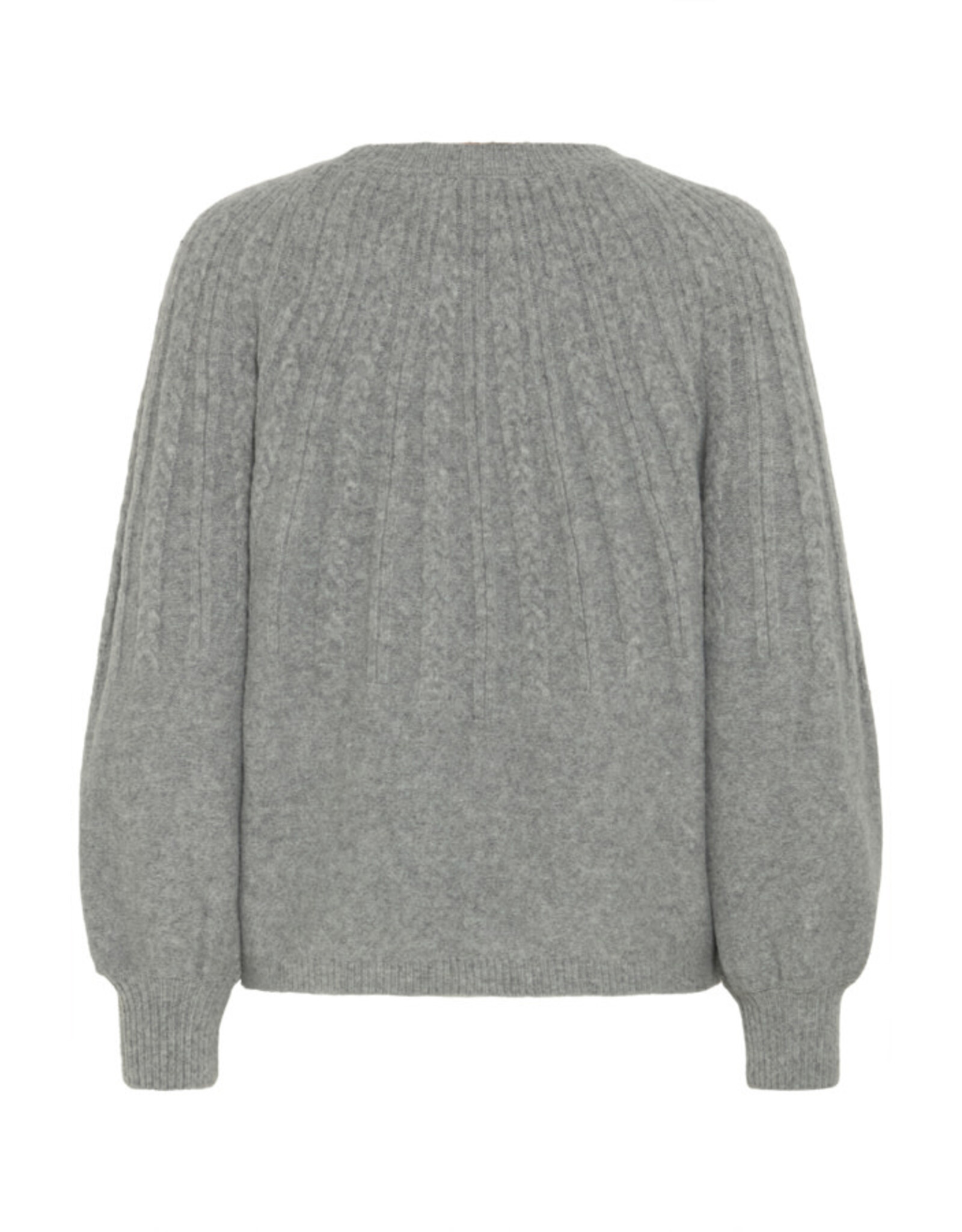 b.young b.young - Magge Cable Jumper (Mid Grey Melange)